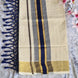 Blue Check Onam Saree