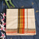 Onam Saree with Elegant Orange & Brown Border
